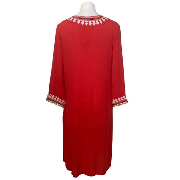 Soft Surroundings NWT $130 Coral Hacienda Topper, Women's M (10-12) - Picture 8 of 10